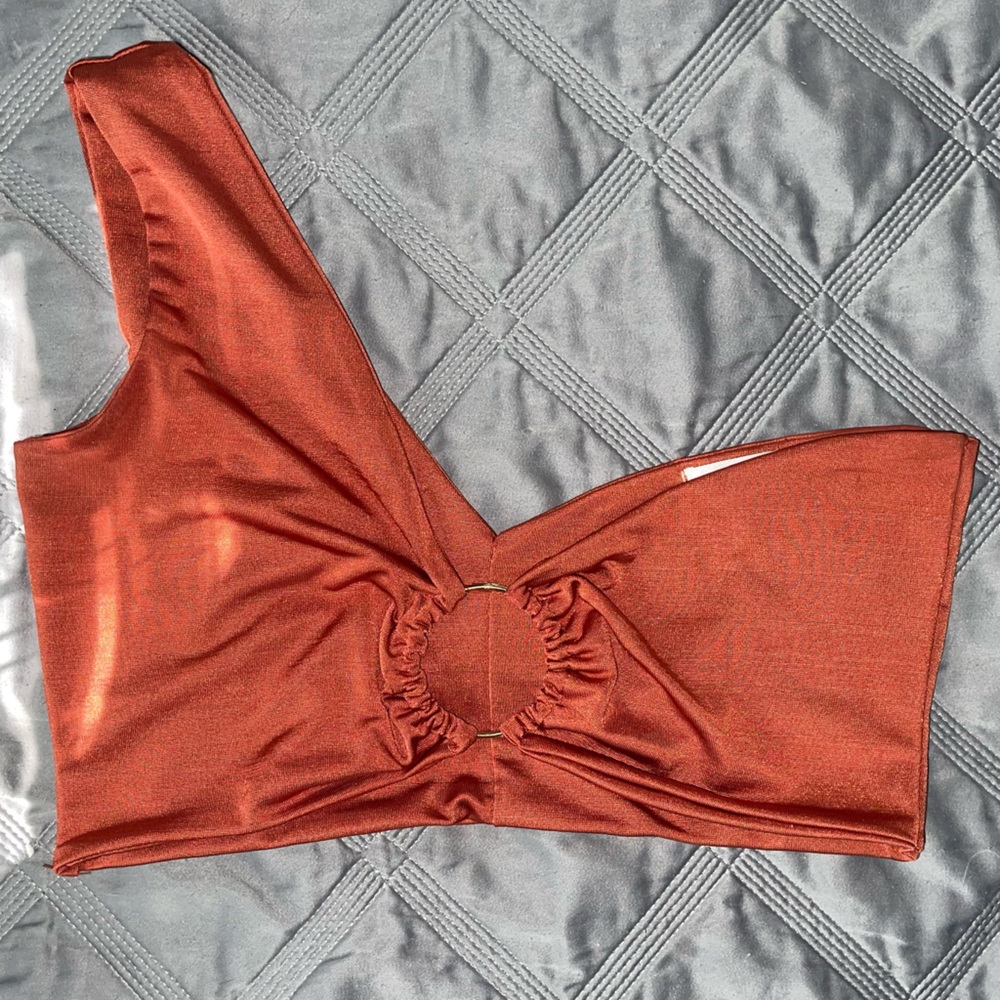 Public Desire Ring One Shoulder Top